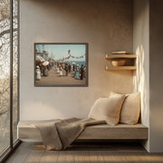 Vintage Santa Monica Pier - Early 20th Century Art Print on Framed canvas