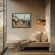 Vintage Santa Monica Pier - Early 20th Century Art Print on Framed Canvas