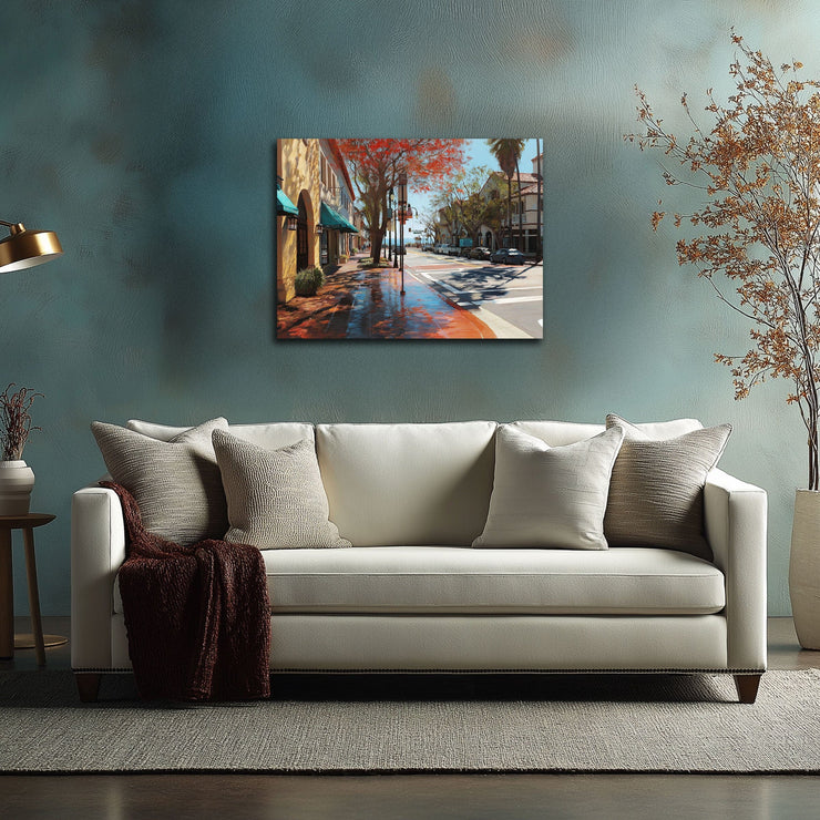 Sunlit Serenity: Downtown Santa Barbara Museum-quality Poster