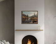 Autumn Light in Sequoia Meadow – Giclée Framed Canvas Art Print