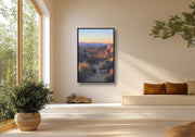 Serenity Over Joshua Tree: Desert Glow Art Print on Framed Canvas