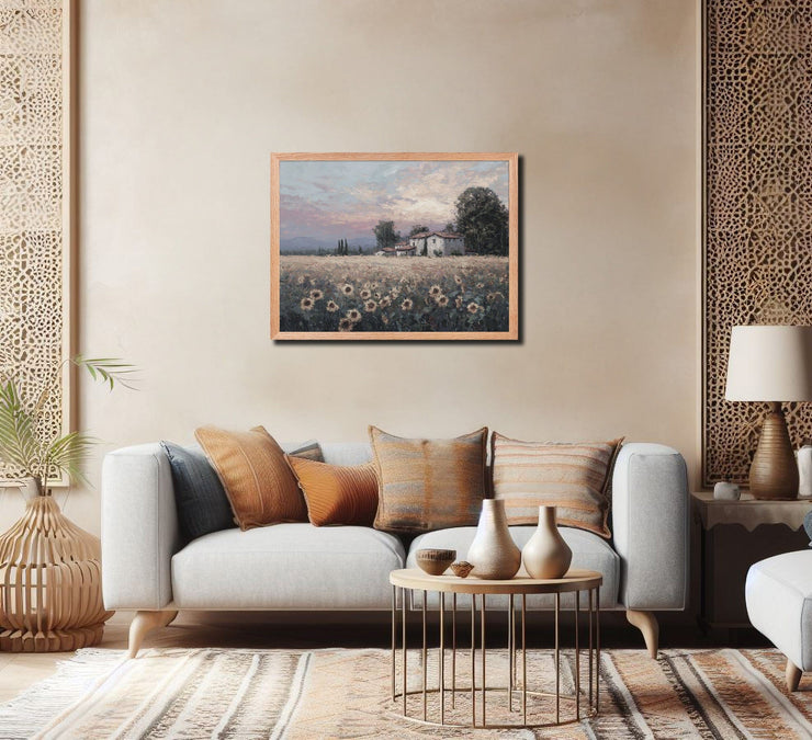 Sunset Serenade over the California Countryside - Framed Poster