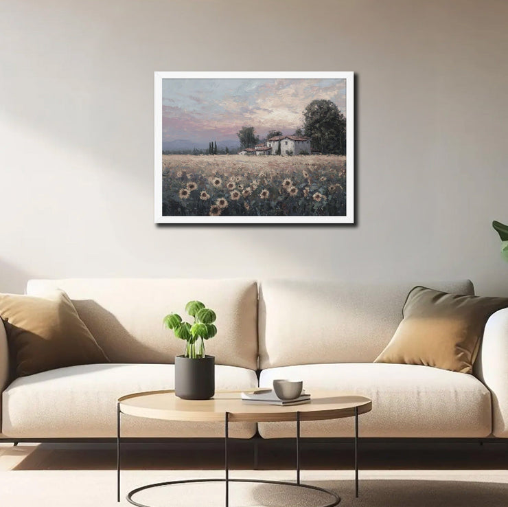 Sunset Serenade over the California Countryside - Framed Poster