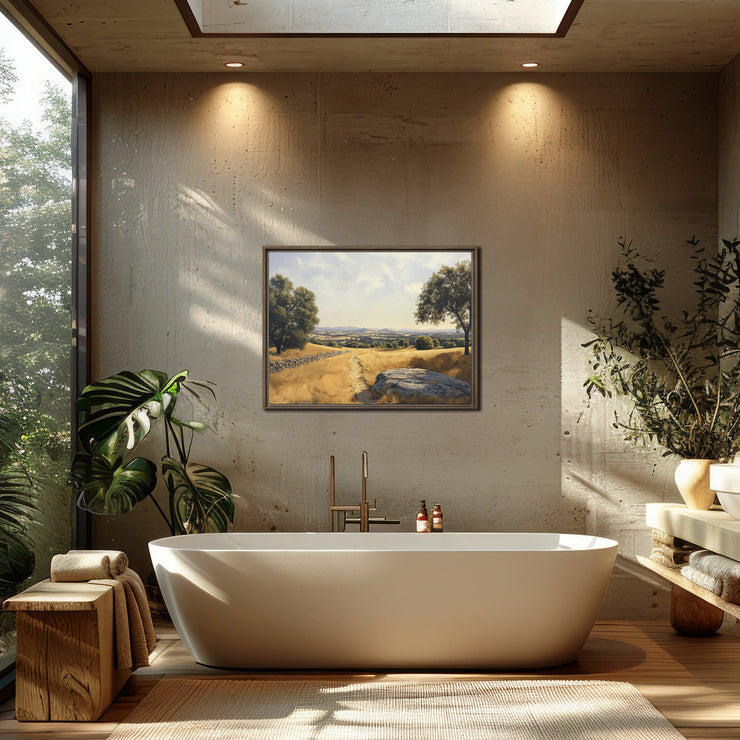 Whispers of the Golden Valley: A Central California Reverie Art Print – Framed Canvas