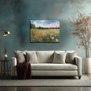 Wildflower Serenity: Impressionistic Floral Digital Oil Painting Print - Museum-Quality Poster