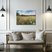 Wildflower Serenity: Impressionistic Floral Digital Oil Painting Print - Museum-Quality Poster