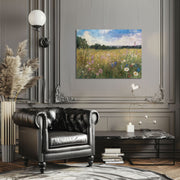 Wildflower Serenity: Impressionistic Floral Digital Oil Painting Print - Museum-Quality Poster