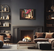 Afternoon Quiet – Spanish Colonial Alley in Early California | Framed Poster Print on Thick Matte Paper