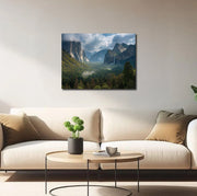 Majestic Summer Glow: Yosemite Valley Art Print Poster - Giclée Printing Quality