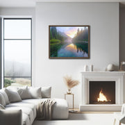 Yosemite Sunrise Serenity - High-Quality Art Print on Framed canvas