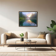 Yosemite Sunrise Serenity - High-Quality Art Print on Framed canvas