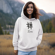 Zen Hoodie — Minimalist Japanese 禅 Design | Unisex Premium Fleece | Soft, Cozy, Mindfulness-Inspired Streetwear