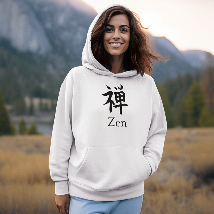 Zen Hoodie — Minimalist Japanese 禅 Design | Unisex Premium Fleece | Soft, Cozy, Mindfulness-Inspired Streetwear