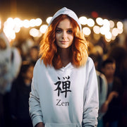 Zen Hoodie — Minimalist Japanese 禅 Design | Unisex Premium Fleece | Soft, Cozy, Mindfulness-Inspired Streetwear