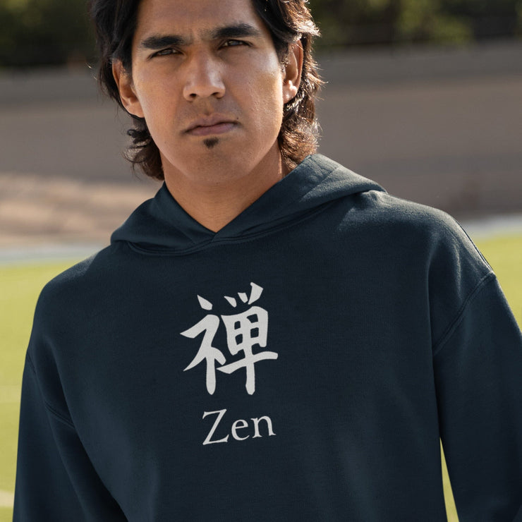 Zen Hoodie — Minimalist Japanese 禅 Design | Unisex Premium | Soft, Cozy, Mindfulness-Inspired Streetwear