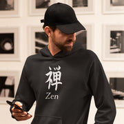 Zen Hoodie — Minimalist Japanese 禅 Design | Unisex Premium | Soft, Cozy, Mindfulness-Inspired Streetwear