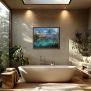 Serenity at Big Pine Lakes - Framed Canvas Art Print