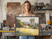 Golden Fields: California Summer Bliss Framed canvas