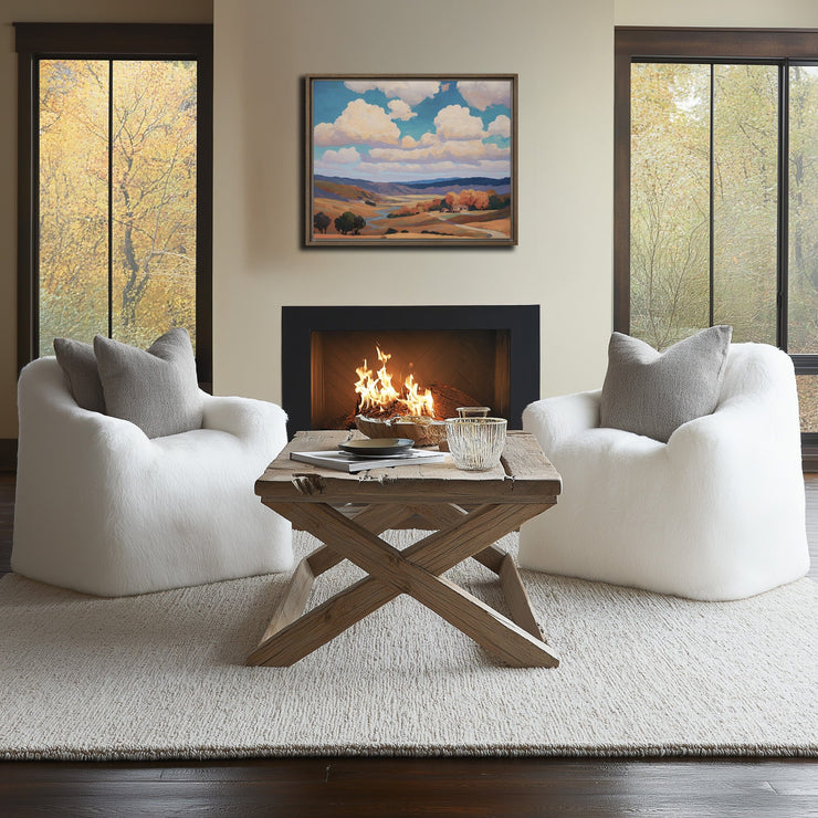 Serenity Over Idyllwild: Lone Ranch House Framed Canvas