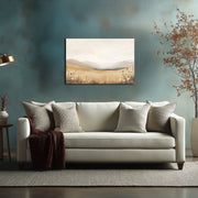 Golden Serenity: Central California Field & Mountains on Giclée Printing Quality Poster