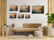 Golden Reflections at San Gregorio Beach - High-Quality Giclée Art Print Framed Poster