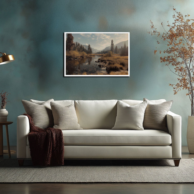 Autumn Light in Sequoia Meadow – Giclée Framed Poster