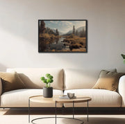 Autumn Light in Sequoia Meadow – Giclée Framed Poster