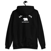 California College Style Bear Silhouette Unisex Hoodie - Back Print