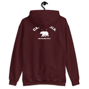 California College Style Bear Silhouette Unisex Hoodie - Back Print