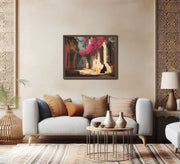 Afternoon Quiet: Spanish Colonial Alley - Early California Giclée Quality Framed Canvas