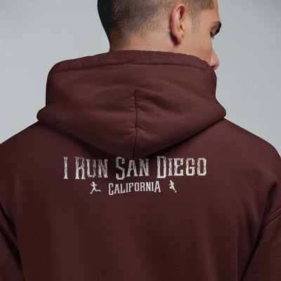 I Run San Diego, California Vintage Ink Style Unisex Hoodie