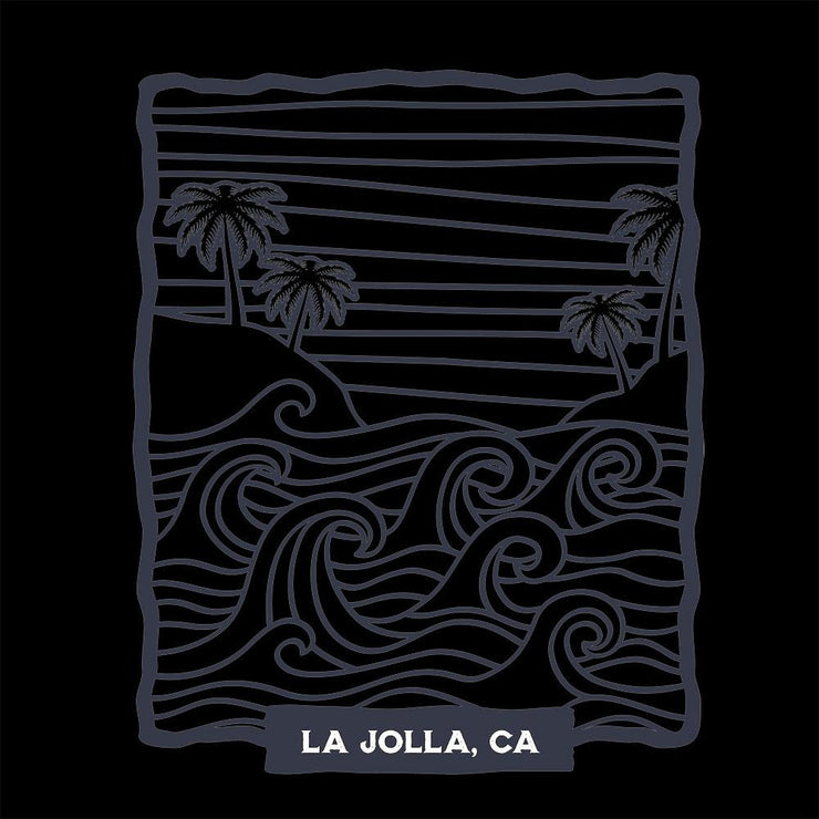 La Jolla, CA Wave Logo Full-Zip Hoodie