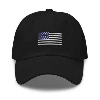 Monochrome American Flag Embroidered Cap