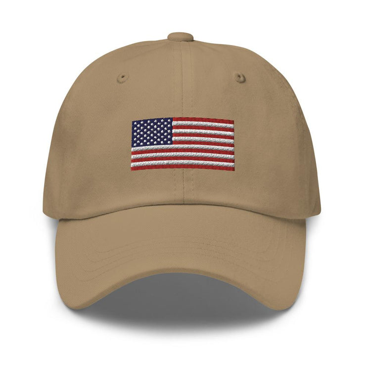American Flag Embroidered Cap