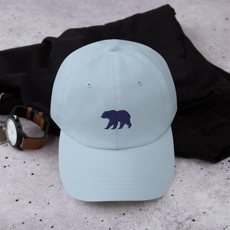 Dark Blue California Embroidered Bear Style Hat