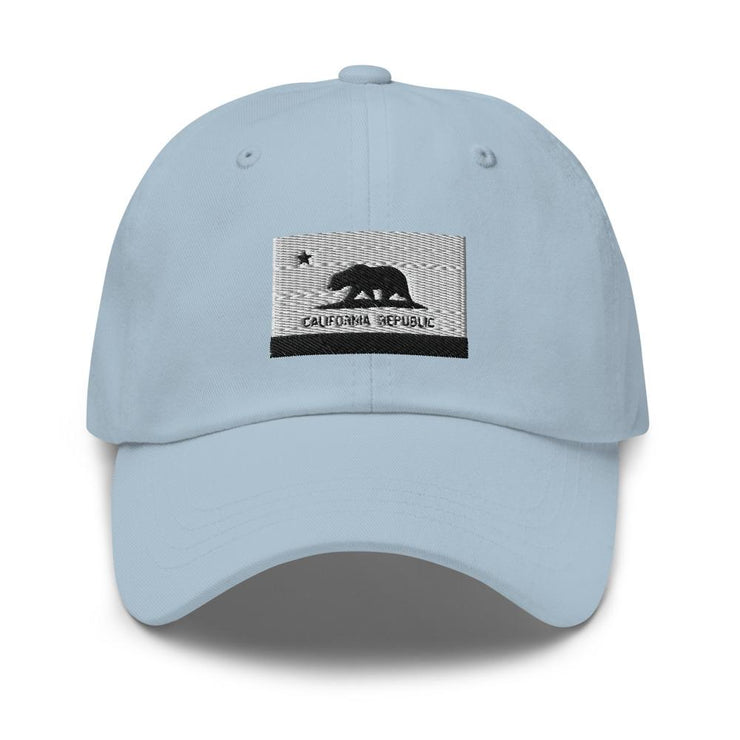 Monochrome California Republic State Flag Embroidered Dad Hat