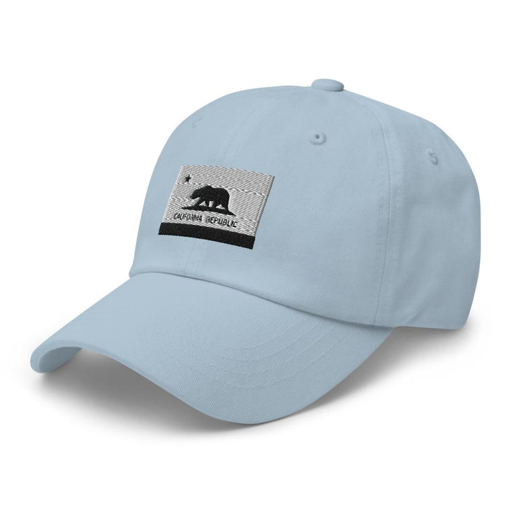 Monochrome California Republic State Flag Embroidered Dad Hat