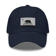 Monochrome California Republic State Flag Embroidered Dad Hat