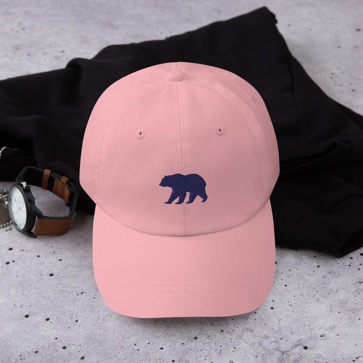 Dark Blue California Embroidered Bear Style Hat