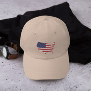USA American Flag Embroidered Dad Hat