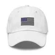 Monochrome American Flag Embroidered Cap