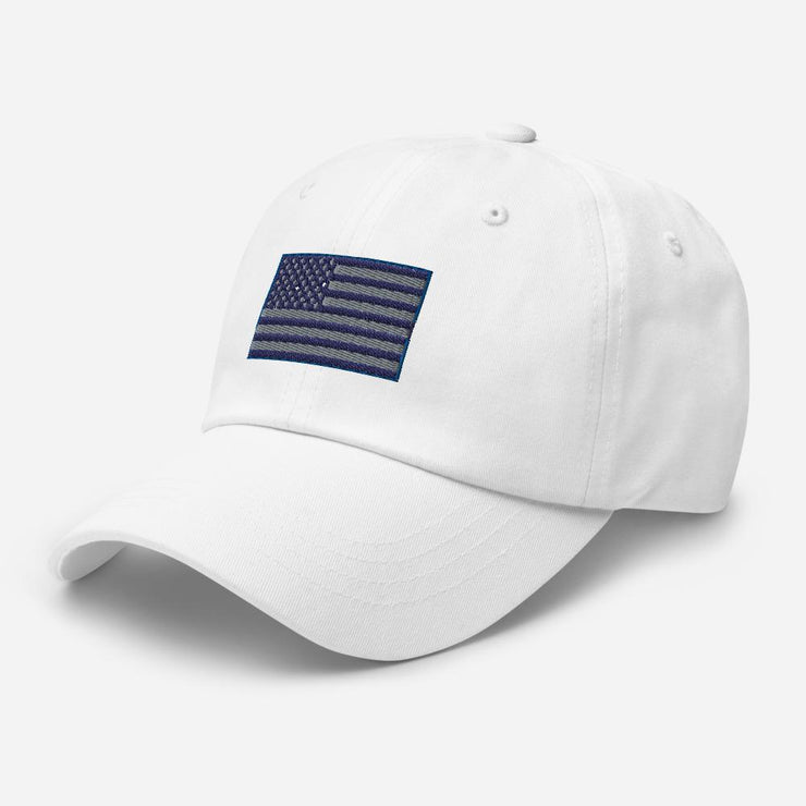 Navy Tint American Flag Embroidered Cap