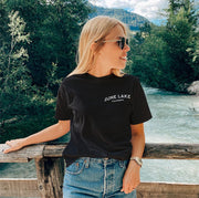 June Lake, California Vintage Ink Style Women's Relaxed T-Shirt