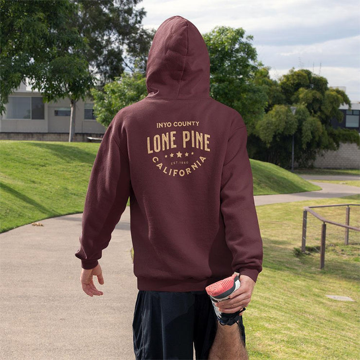 Lone Pine Textured Ink Style Unisex Hoodie