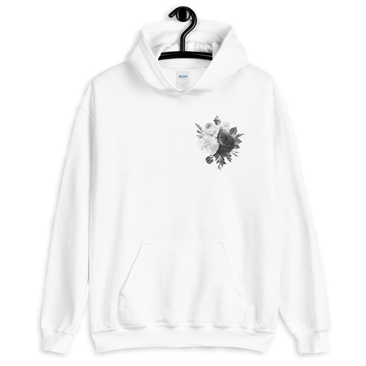 Black and White Bouquet Unisex Hoodie
