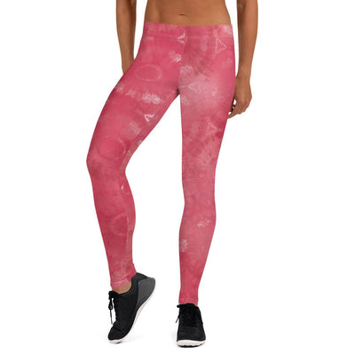 Frosty Red Tie Dye Leggings