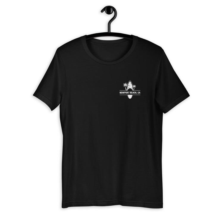 Newport Beach Surfboard Logo Short-Sleeve Unisex T-Shirt