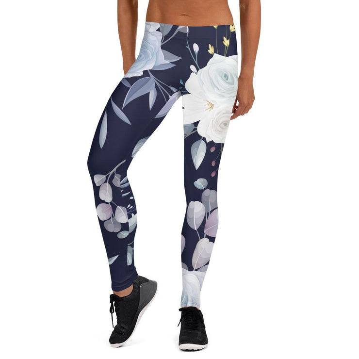 Bold Flower Pattern Leggings