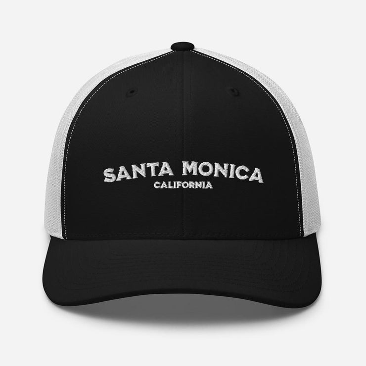 Santa Monica, California Embroidered Trucker Cap
