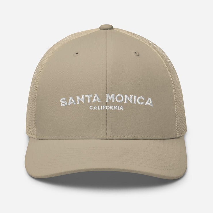 Santa Monica, California Embroidered Trucker Cap